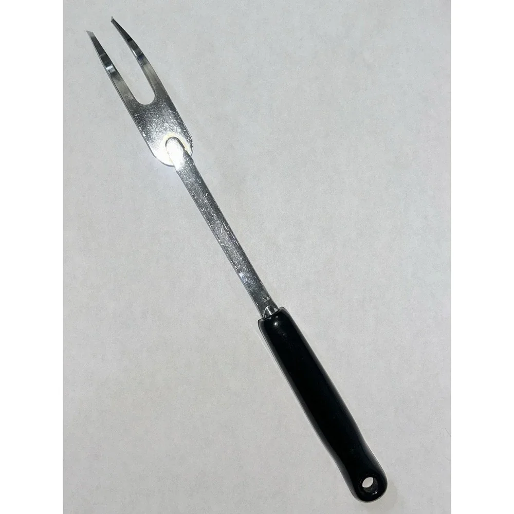 Ekco Lazy Daisy Stainless Steel 2-Tine Fork, Floral Plastic Handle, Reusable